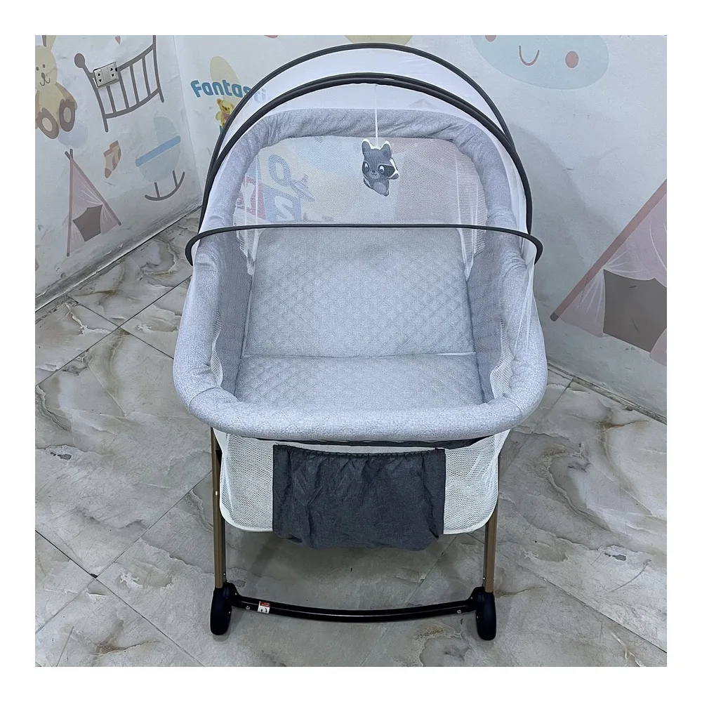 1765118187745970951 سرير C8 - هزاز وقابل للطي بضغطة زر مع سلة تخزين كبيرة