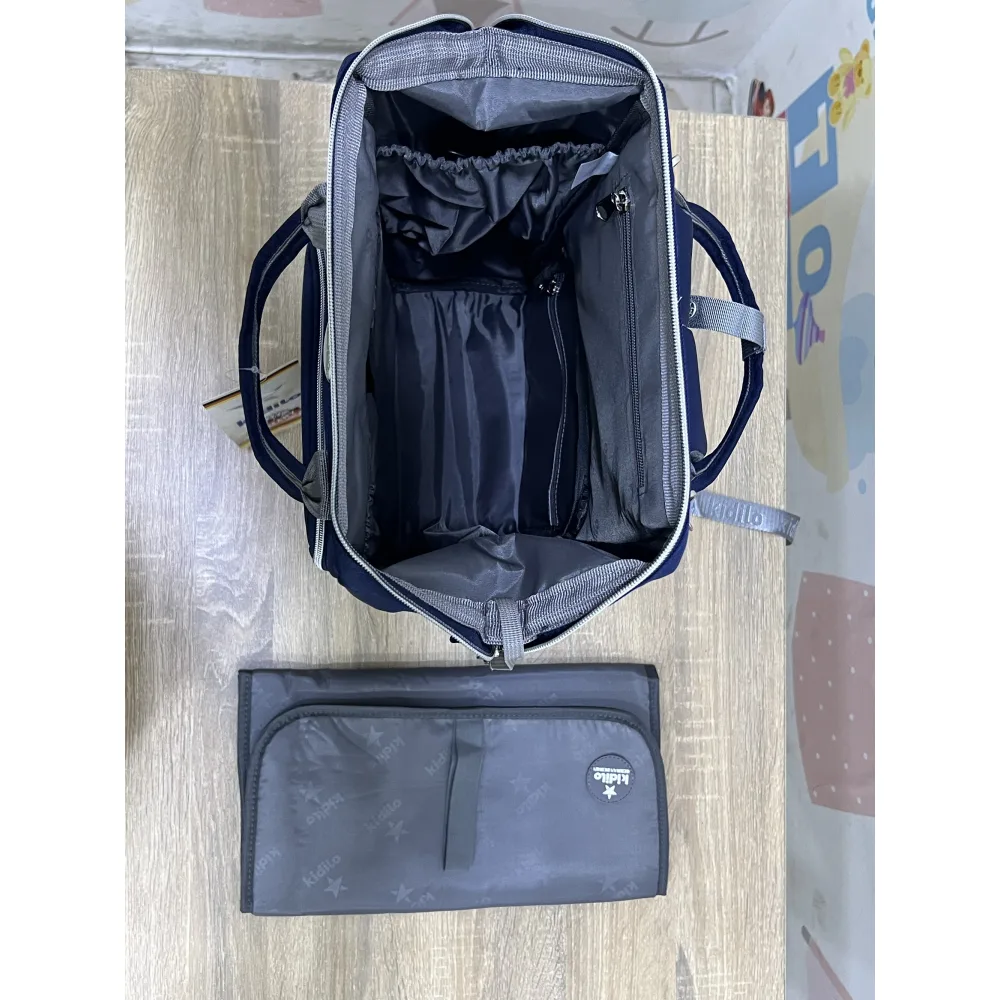 1cH-iueE85DXrlwE39I01d217CBfyBe3Fw2000 شنطة حفاضات كيديلو للأطفال مع مفرش غيار - شنطة ظهر واسعة ومقاومة للمياه للأمهات - كيديلو الأصلية - X002