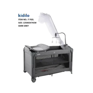 سرير اطفال Kidilo《 كيديلو T-702》2 دور + قابل للطي بسهوله