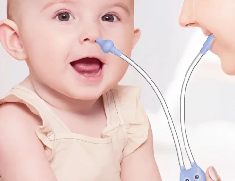 جهاز شفط الأنف للأطفال من أونلي بيبي – منظف أنف لطيف وآمن لحديثي الولادة مع تصميم مانع للارتجاع