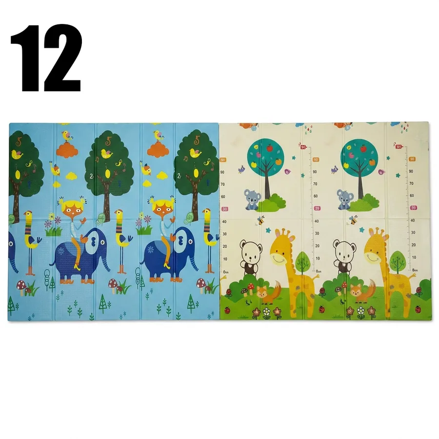 12-فيل أزرق وبنت + زرافة ومسطرة طول