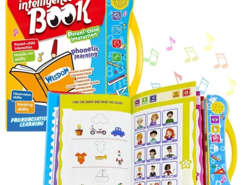 كتاب بلاست التعليمي الناطق للأطفال - العاب تفاعلية لتعليم الحروف والأرقام والمنطق بالصوت - للأطفال من سن 3 سنوات - 3101