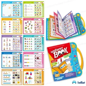 3101-3 كتاب بلاست التعليمي الناطق للأطفال - العاب تفاعلية لتعليم الحروف والأرقام والمنطق بالصوت - للأطفال من سن 3 سنوات - 3101