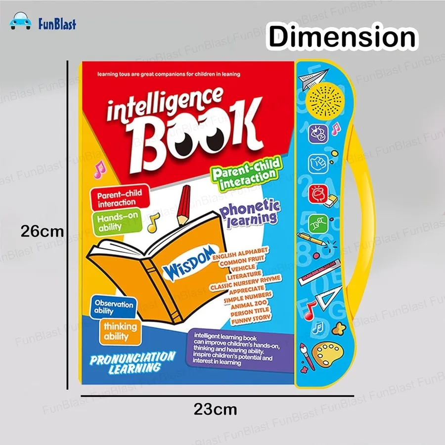 3101-8 كتاب بلاست التعليمي الناطق للأطفال - العاب تفاعلية لتعليم الحروف والأرقام والمنطق بالصوت - للأطفال من سن 3 سنوات - 3101