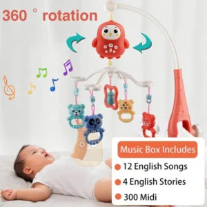 ملاهي سرير الطفل المحمول الموسيقي – 360 درجة丨 668-161丨