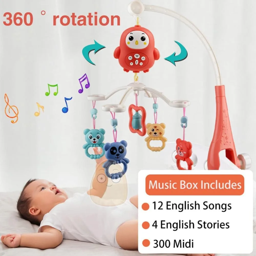 ملاهي سرير الطفل المحمول الموسيقي – 360 درجة丨 668-161丨