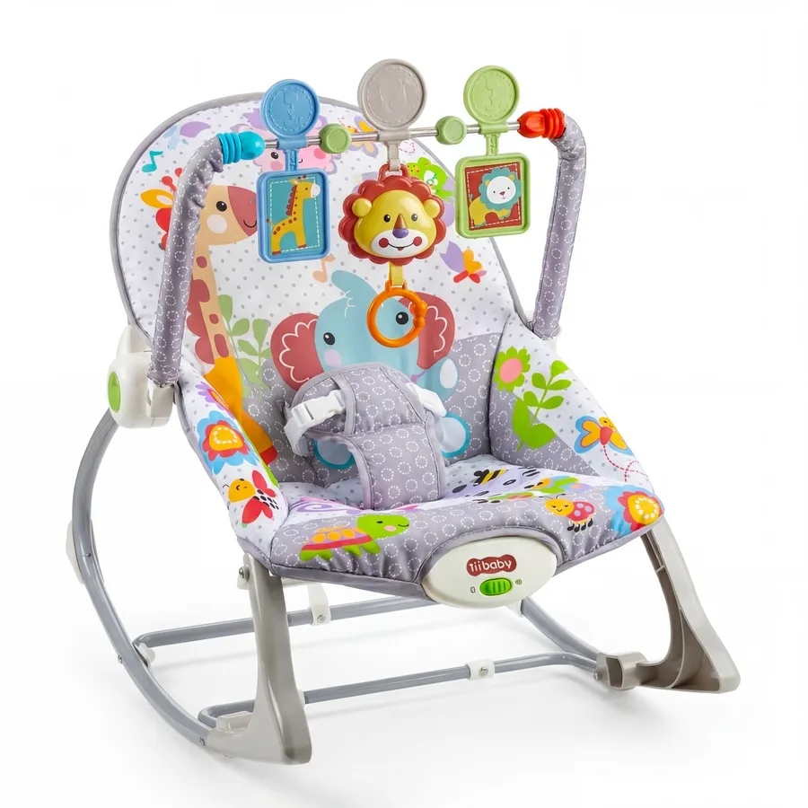 bouncertiibaby-16 باونسر 3 مستويات استخدام + مزود بزر للتحكم في الموسيقى