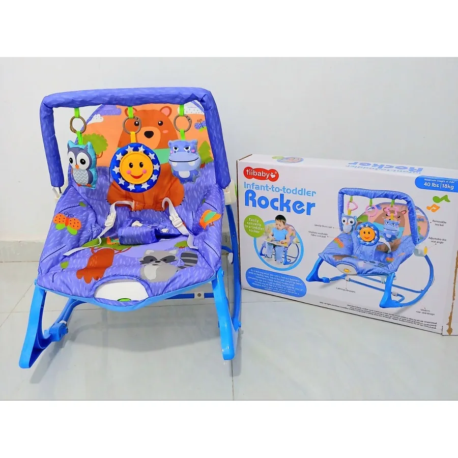 bouncertiibaby-20 باونسر 3 مستويات استخدام + مزود بزر للتحكم في الموسيقى