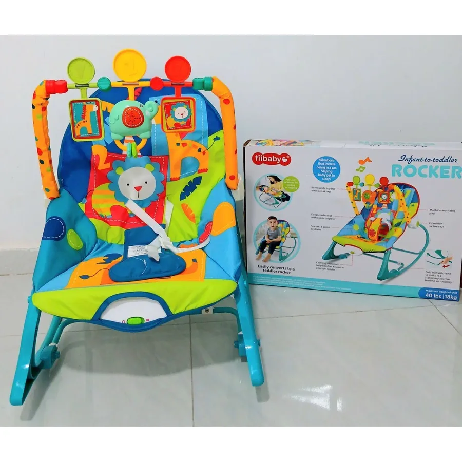 bouncertiibaby-24 باونسر 3 مستويات استخدام + مزود بزر للتحكم في الموسيقى