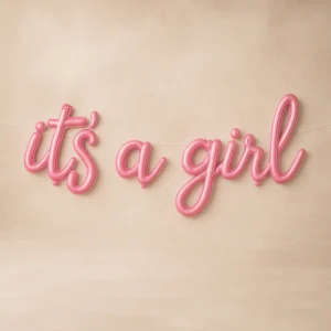 لافتة بالونات It's a Girl عيد ميلاد، لوازم ديكور الحفلات