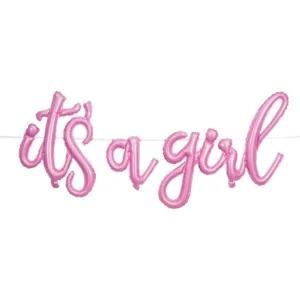 لافتة بالونات It's a Girl عيد ميلاد، لوازم ديكور الحفلات