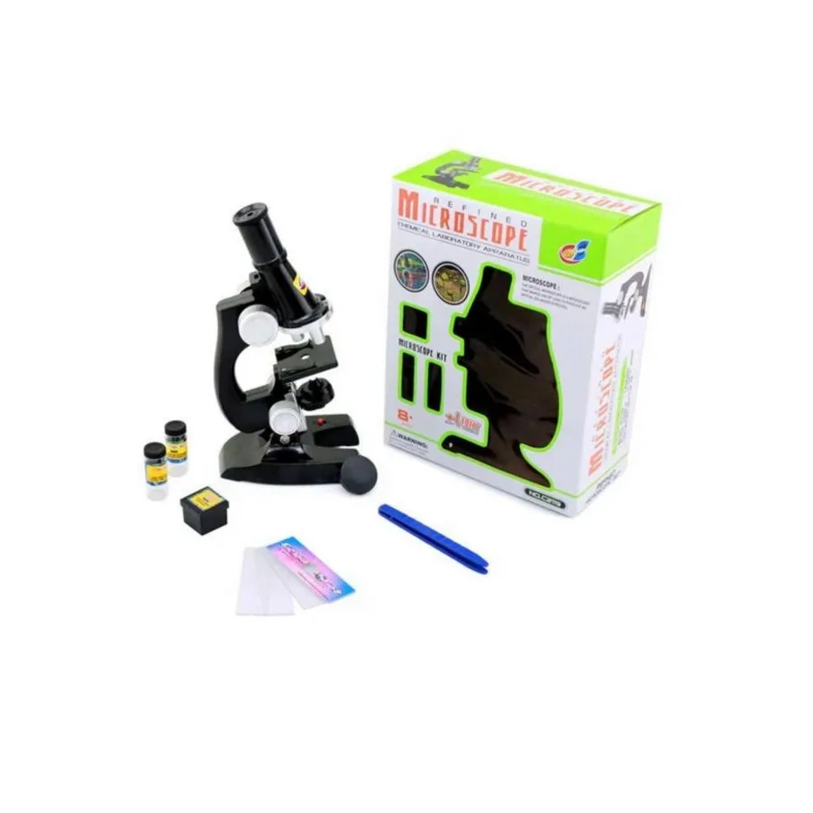 microscope-4 لعبة ميكروسكوب للأطفال – تشمل شرائح وأدوات فحص لتعلم العلوم بطريقة ممتعة