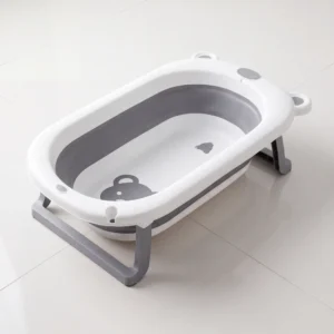 بانيو أطفال قابل للطي مقاس 75x45x20 سم مع مخدة ودلو ومغرفة - MK2525-1