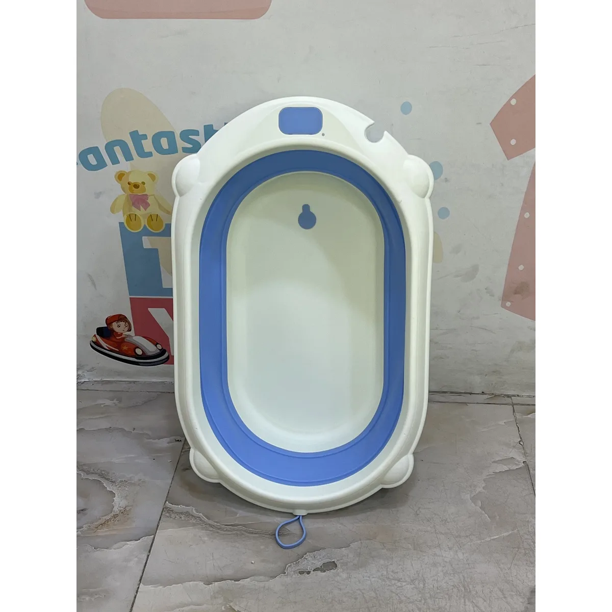 بانيو استحمام للأطفال قابل للطي 60×35×17 سم - موفر للمساحة للرضع وحديثي الولادة - RJ310