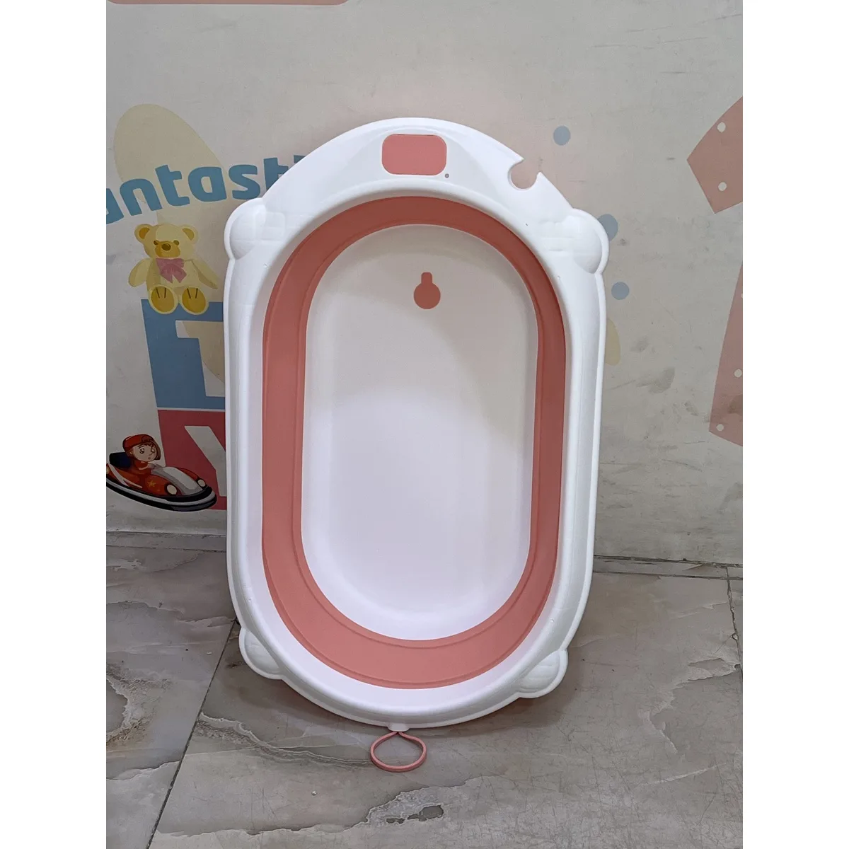 بانيو استحمام للأطفال قابل للطي 60×35×17 سم - موفر للمساحة للرضع وحديثي الولادة - RJ310
