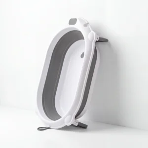 بانيو استحمام للأطفال قابل للطي 60×35×17 سم - موفر للمساحة للرضع وحديثي الولادة - RJ310