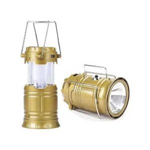 فانوس تخييم قابل لإعادة الشحن ومصباح يدوي محمول (1 وات + 6 مصابيح LED) مع مخرج USB، كود (SH-5800T)
