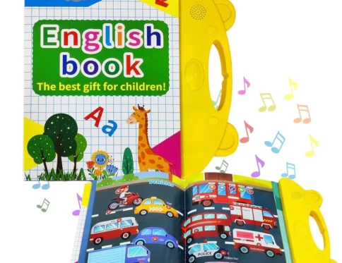 كتاب بلاست التعليمي الناطق للأطفال - كتاب إلكتروني تفاعلي لتعليم الحروف والأرقام والموسيقى مع أصوات ونغمات تعليمية - YW-002
