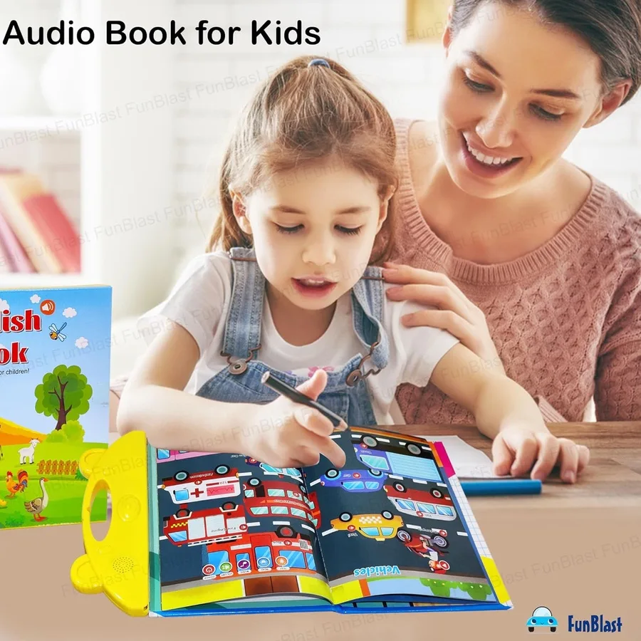 كتاب بلاست التعليمي الناطق للأطفال - كتاب إلكتروني تفاعلي لتعليم الحروف والأرقام والموسيقى مع أصوات ونغمات تعليمية - YW-002