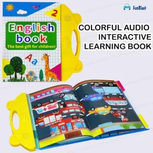 كتاب بلاست التعليمي الناطق للأطفال - كتاب إلكتروني تفاعلي لتعليم الحروف والأرقام والموسيقى مع أصوات ونغمات تعليمية - YW-002